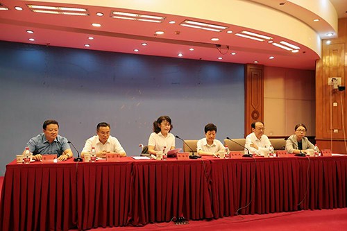 图为国务院残工委副主任、中国残联主席张海迪讲话 图为国务院残工委副主任、中国残联主席张海迪讲话