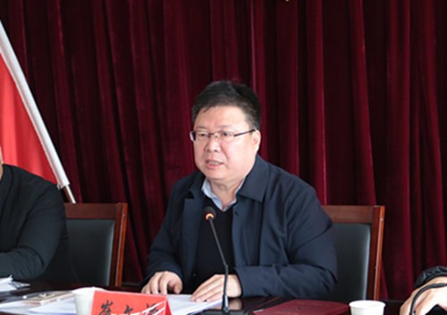 图为市残联党组书记崔文泽讲话 图为市残联党组书记崔文泽讲话