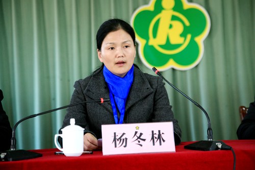 图为义马市副市长讲话